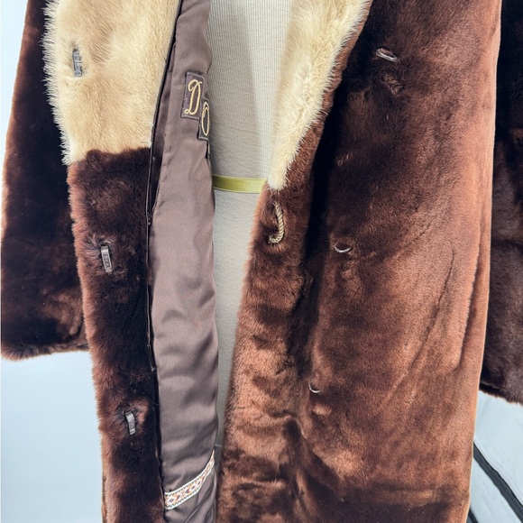 Vintage Flesher’s Furs Ottawa Genuine Sheared Beaver Coat with Mink Collar Small - Picture 5 of 9